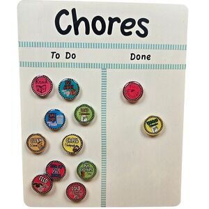 Magnetic Chore Chart To Do Done Kids Children Handmade  10"‎ x 8"